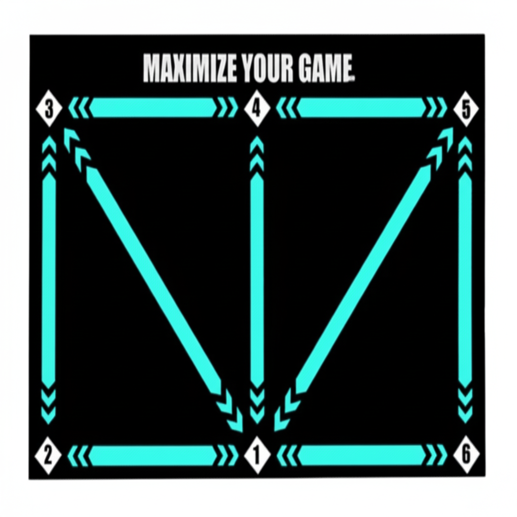 Improve your game with this non-slip soccer training mat. Perfect for developing football technique & agility.