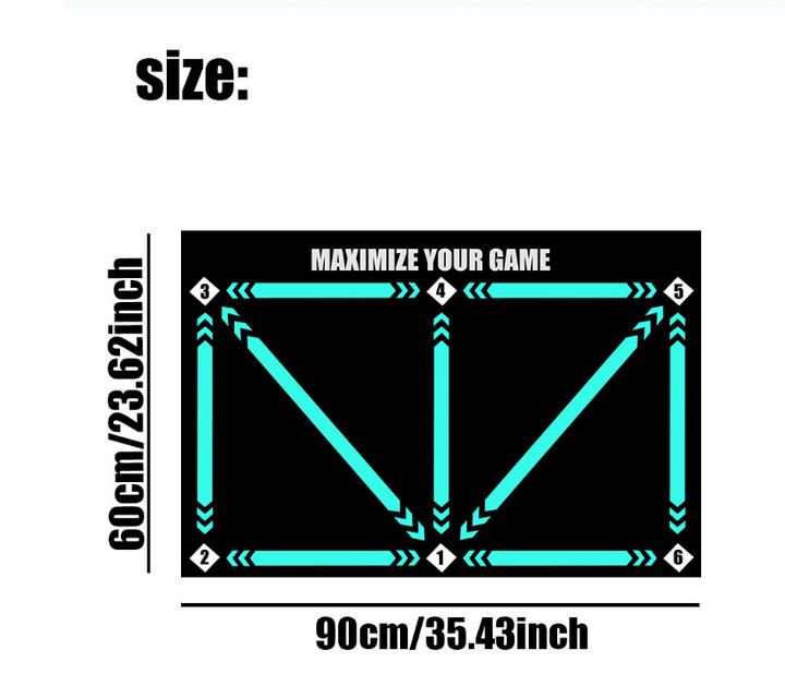Unisex non-slip soccer training mat featuring a clear pattern for accurate ball control & footwork drills.