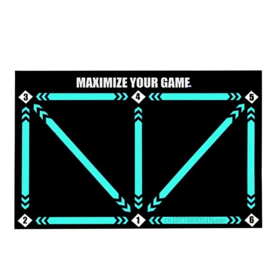Soccer training mat for all ages, promoting better ball control, technique, and coordination for indoor practice.