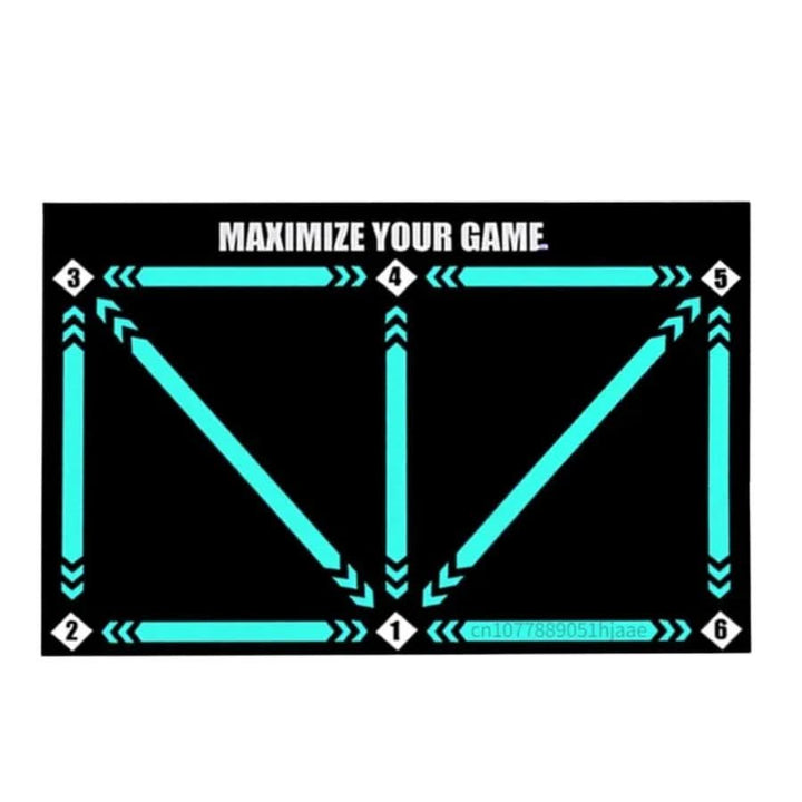 Soccer training mat for all ages, promoting better ball control, technique, and coordination for indoor practice.