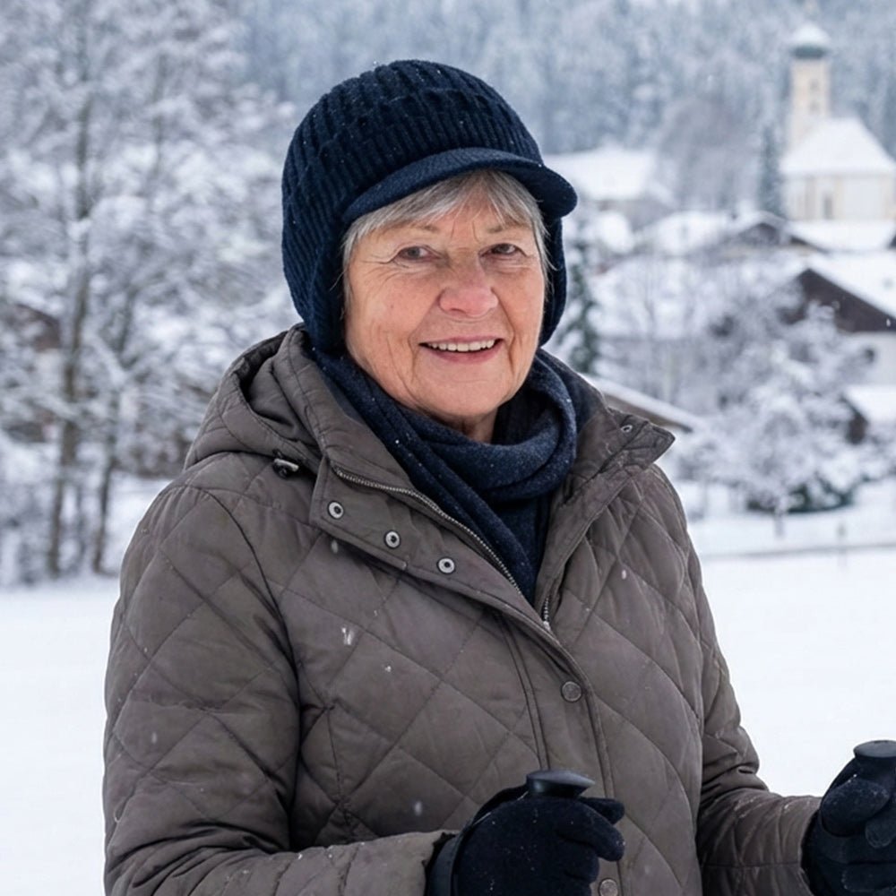 Classic Nordic design unisex winter hat. Cozy lining & snug fit beanie ensures warmth & comfort in cold.