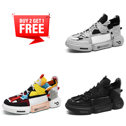 Unisex NOVA Bold Asymmetrical sneakers; fashionable athletic shoes with a comfortable, shock-absorbing design.
