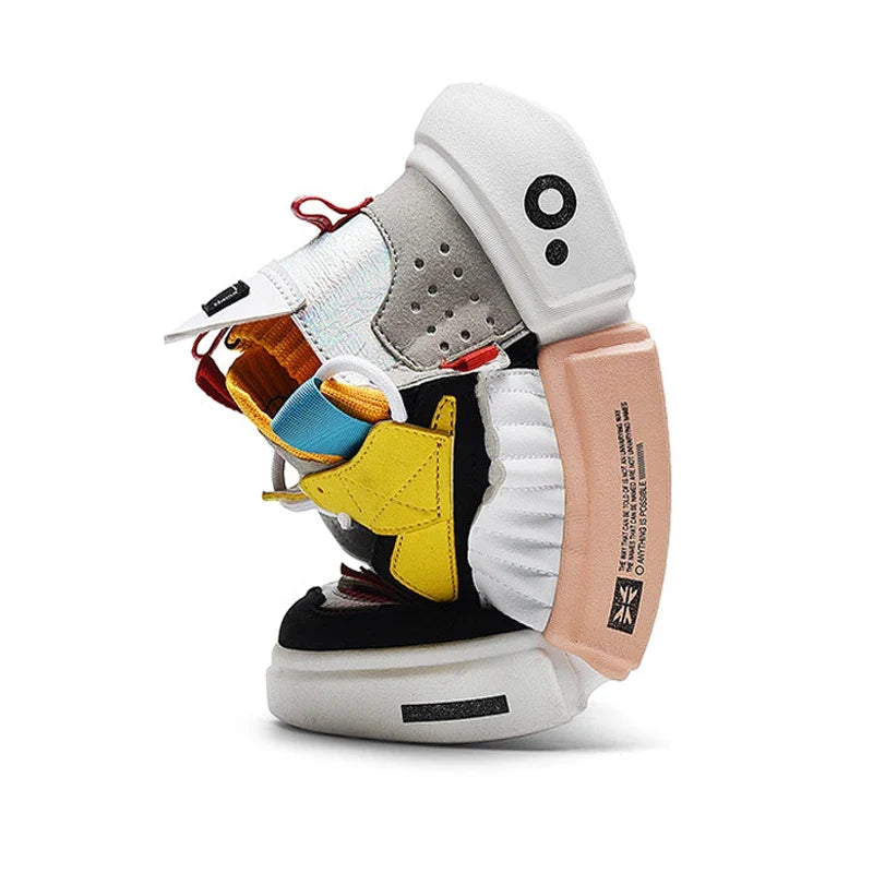 Unique bold asymmetrical NOVA athletic sneakers. Unisex footwear perfect for modern casual and active lifestyles.