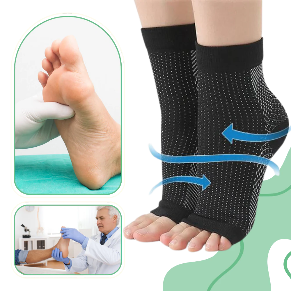 Breathable unisex open-toe support socks, perfect for daily wear, active lifestyles, and sustained foot comfort.