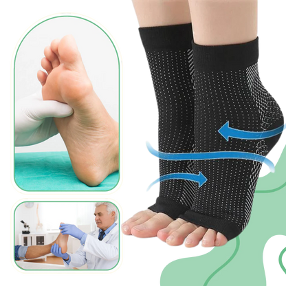 Breathable unisex open-toe support socks, perfect for daily wear, active lifestyles, and sustained foot comfort.