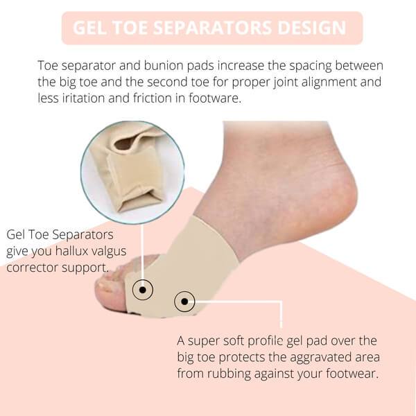 Comfortable unisex bunion corrector for orthopedic support, foot care, and targeted pain relief.