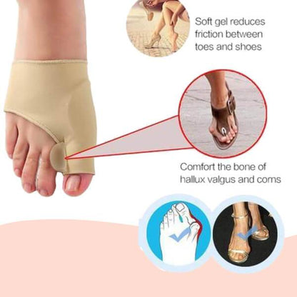 Ergonomic silicone bunion corrector for proper toe alignment, preventing hammertoe & offering pain relief.