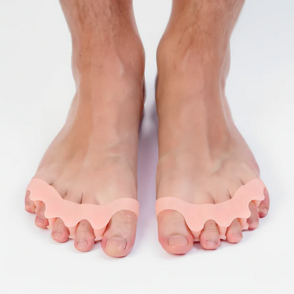 Silicone orthopedic toe splint, a bunion corrector for hammer toe pain relief & foot alignment.
