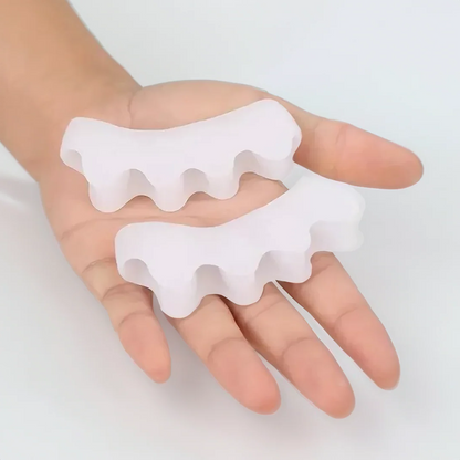 Comfortable unisex silicone toe splint for hammer toe, offering pain relief & daily foot support.
