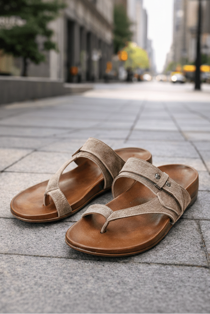 Durable unisex orthotic hiking sandals, providing arch support and comfort for outdoor walks & travel adventures.