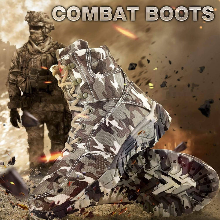 Unisex outdoor camouflage hiking shoes with non-slip sole, ideal for trekking and adventure footwear.