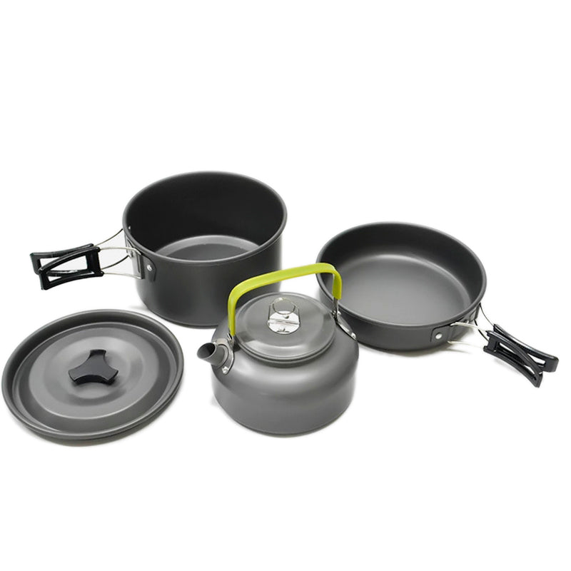 Unisex outdoor camping cook set for hiking and backpacking, portable cookware kit