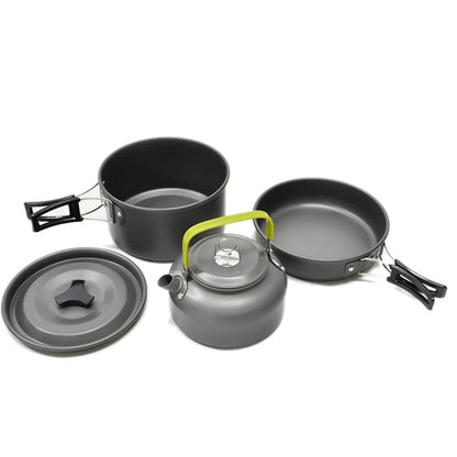Unisex outdoor camping cook set for hiking and backpacking, portable cookware kit