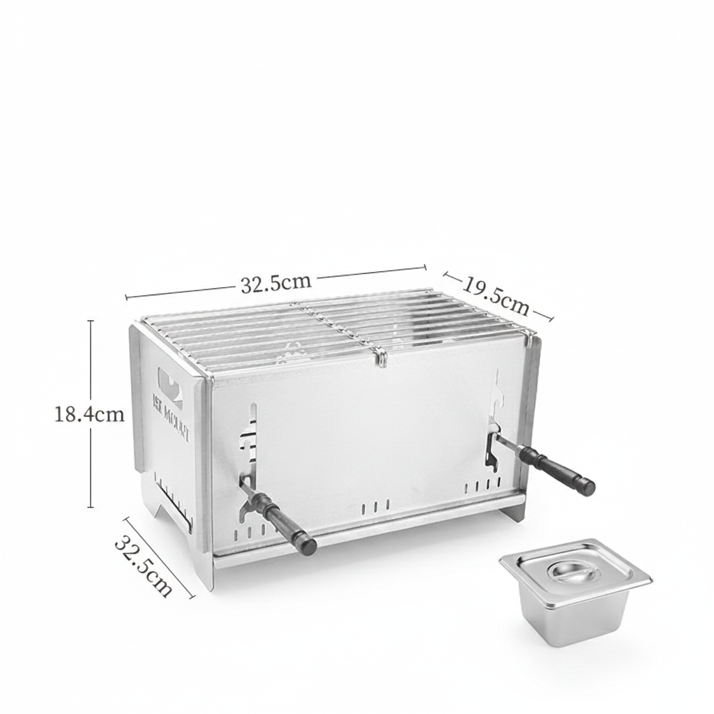 High-quality charcoal camp grill and stove, designed for durable outdoor cooking.
