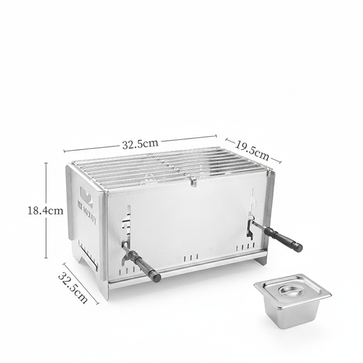 High-quality charcoal camp grill and stove, designed for durable outdoor cooking.