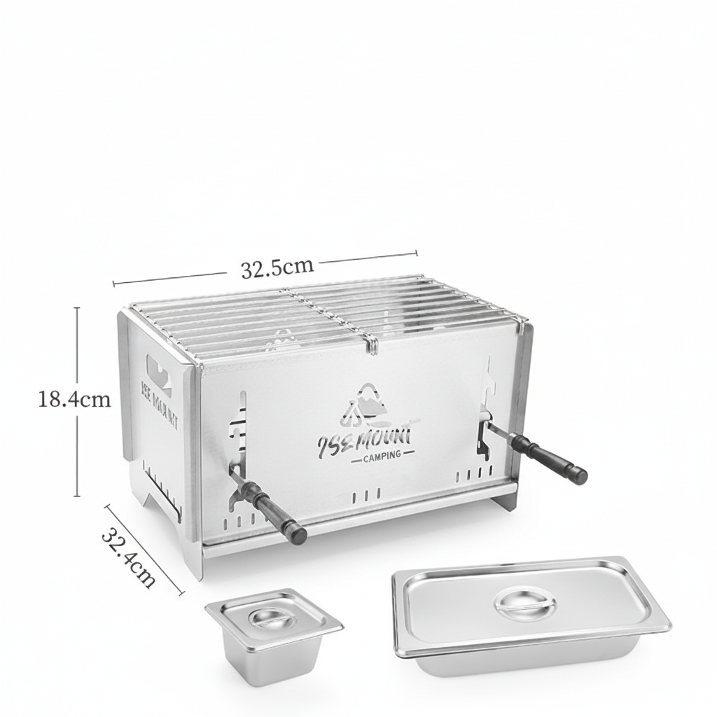 Experience outdoor cooking with our unisex charcoal camp grill and stove.