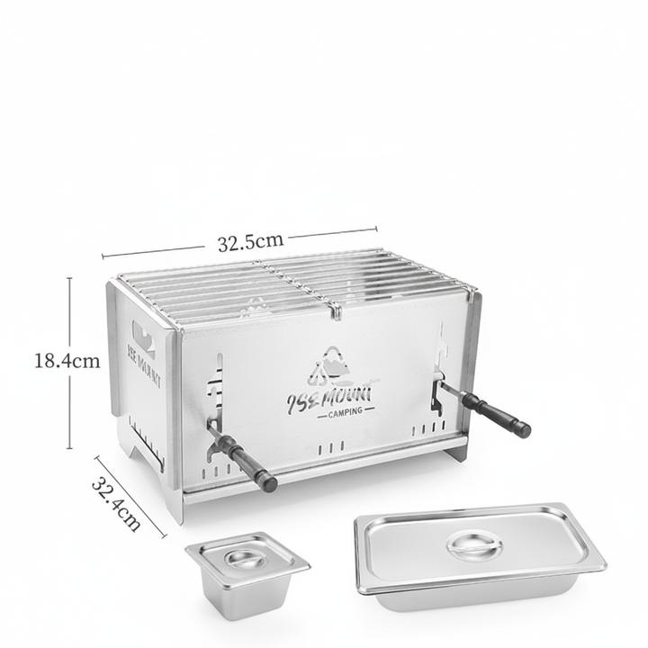 Experience outdoor cooking with our unisex charcoal camp grill and stove.
