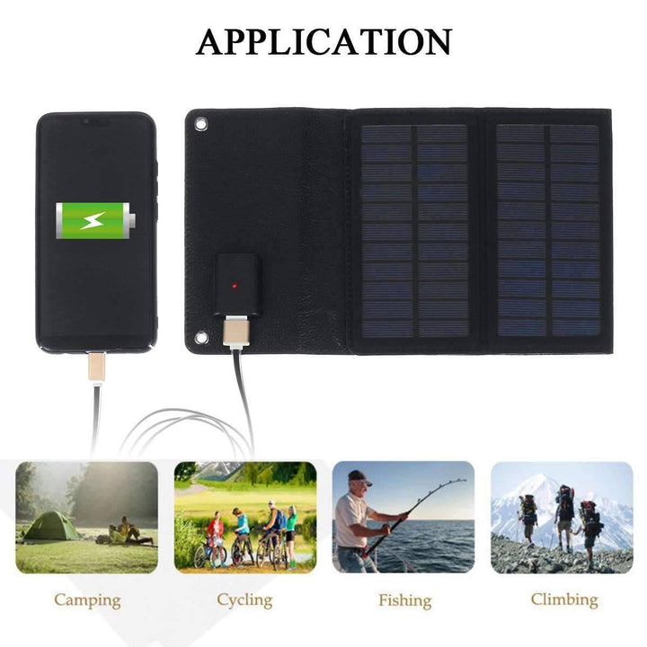Eco-friendly solar power bank in rugged design, ideal for fishing and hunting trips