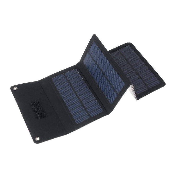Portable solar charger for outdoor gear and survival gear, provides reliable power