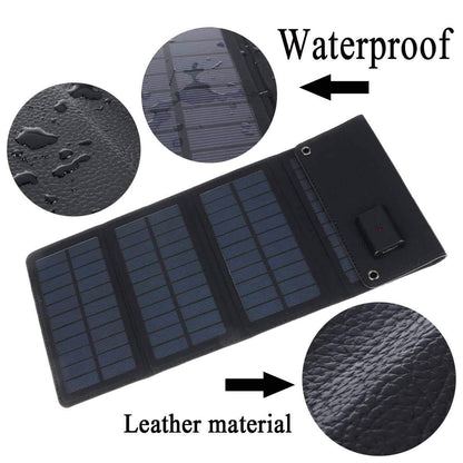 Compact outdoor solar charger, excellent for hiking, travel, and emergency power