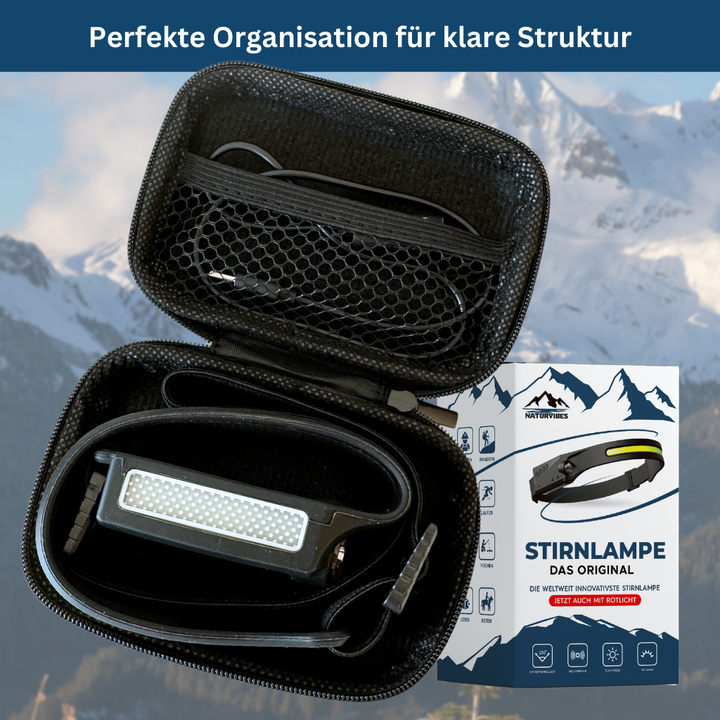 Lightweight headlamp case and outdoor gear organizer perfect for camping accessory storage