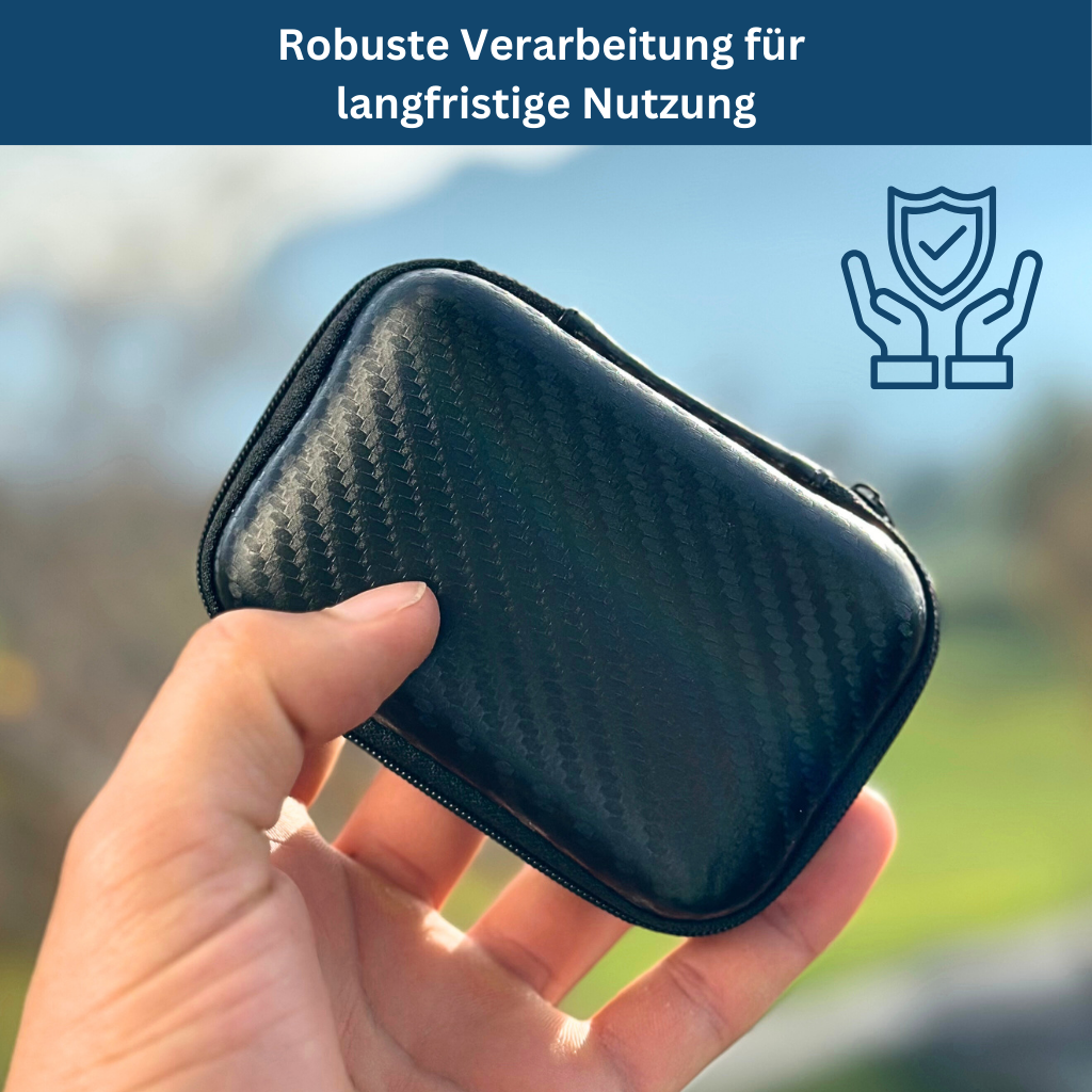 Durable unisex protective headlamp storage box, essential travel organizer for outdoor adventures