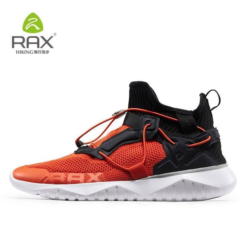 Stacked pair of unisex performance trekking shoes, highlighting their compact design for travel