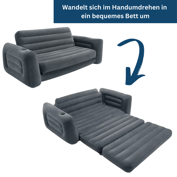 Portable inflatable sofa, lightweight outdoor seating for two
