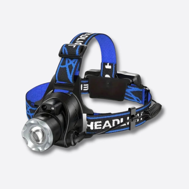 Unisex outdoor LED headlamp, 200 lumens, rechargeable for camping & hiking