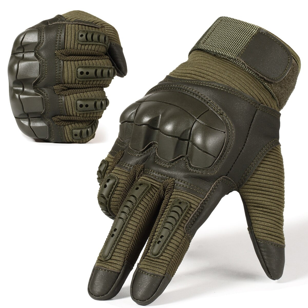 Unisex outdoor multi-sport gloves, black, for hiking and cycling adventures, durable tactical gear