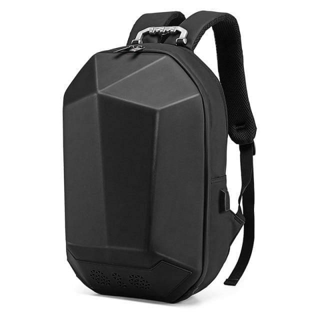 Close-up on the robust zippers and construction of the durable outdoor travel backpack.