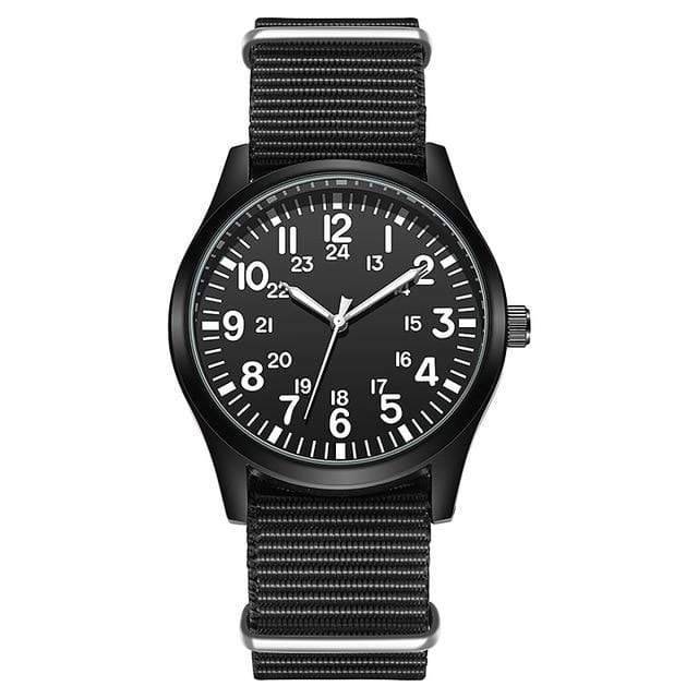 Unisex casual watch with a resilient nylon strap and precise quartz movement, an outdoor essential.