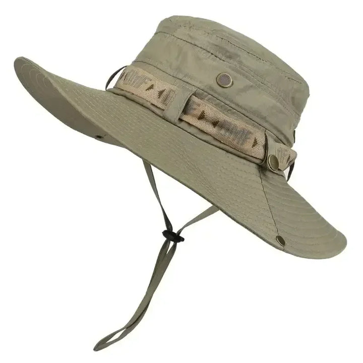 Unisex outdoor sun hat for hiking, offering UV protection
