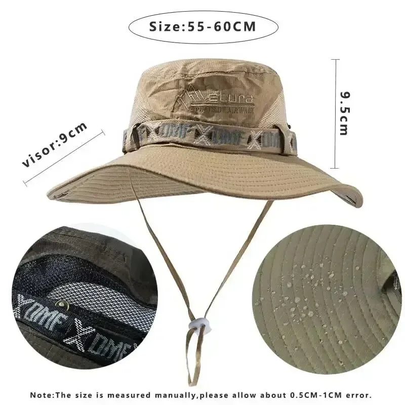 Unisex sunhat for hiking and fishing, featuring effective UV protection
