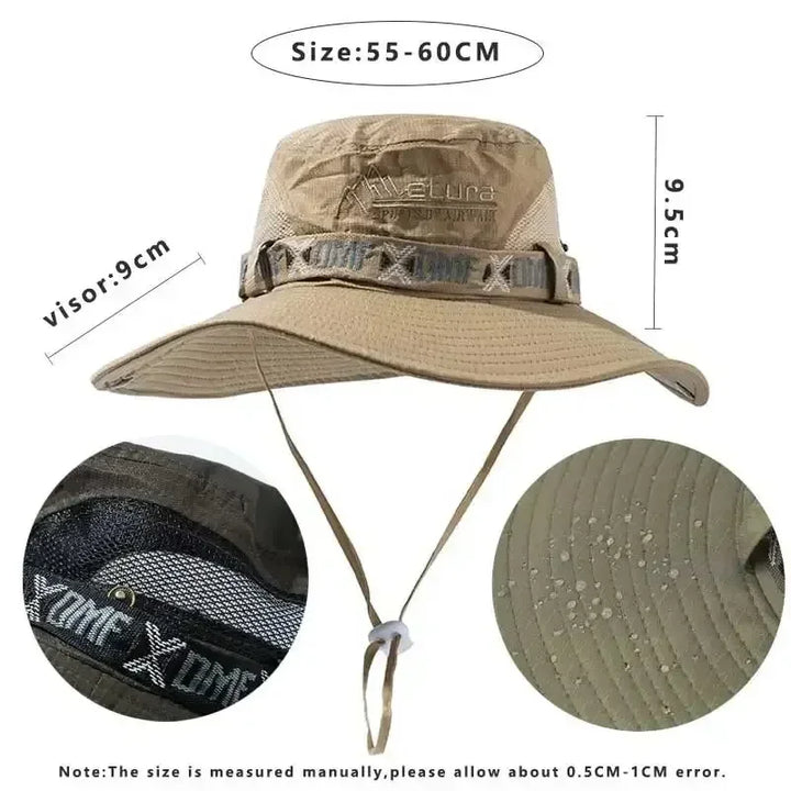 Unisex sunhat for hiking and fishing, featuring effective UV protection