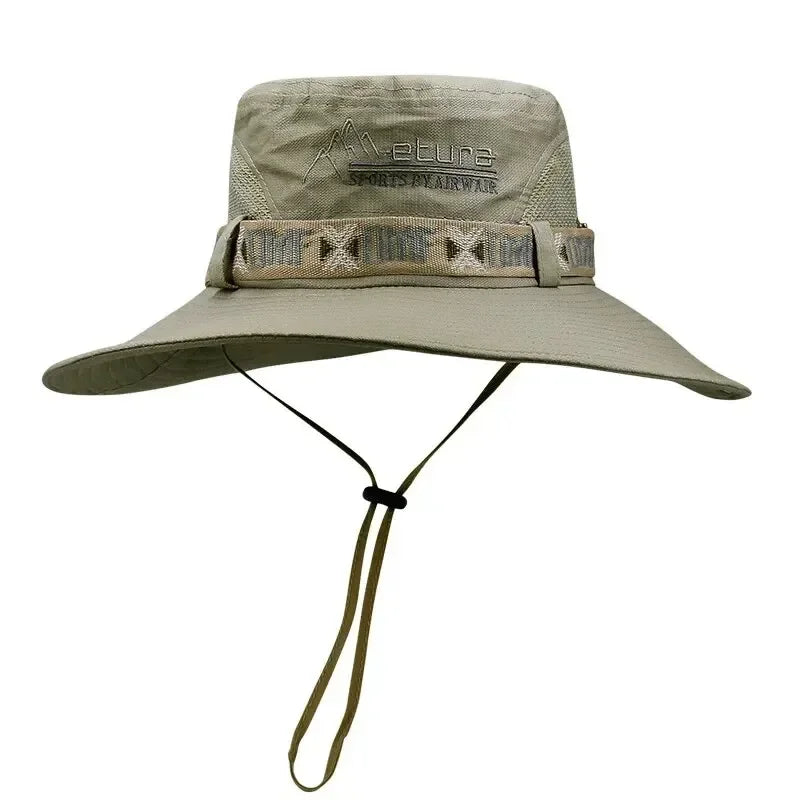 Durable outdoor sun hat with breathable mesh, great for long hikes