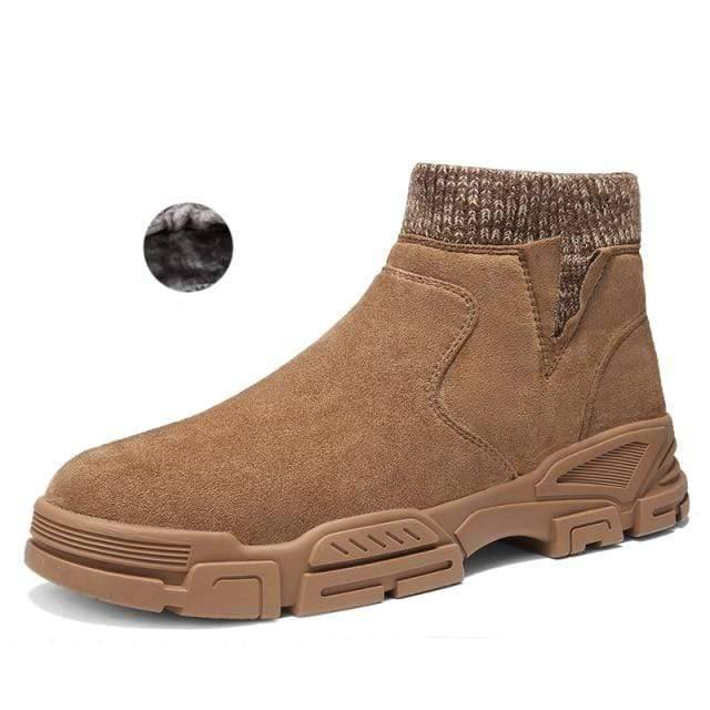 Pair of unisex ankle boots, round toe design, comfortable and durable for trekking activities