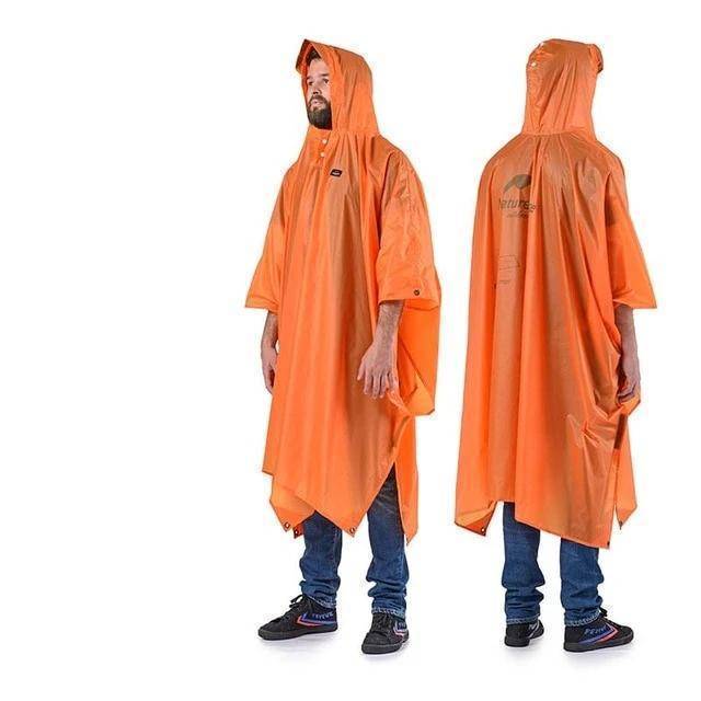Lightweight waterproof poncho, ideal for travelers and hikers, multi-use outdoor gear