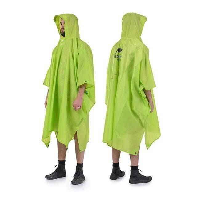 Versatile outdoor rain poncho, essential waterproof apparel for travel and hiking