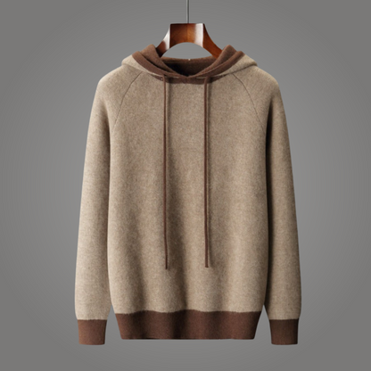 Unisex oversized knit hoodie, cozy relaxed fit for everyday comfort, perfect for casual wear. Winter/fall essential.