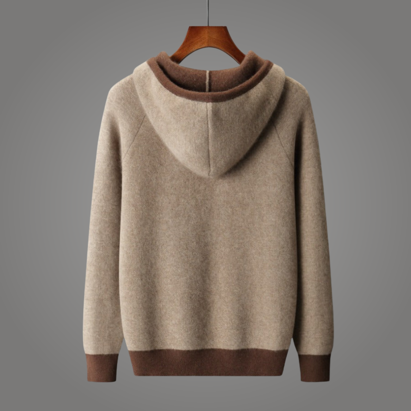 Soft knit oversized hoodie, ideal for fall & winter layering, offering cozy comfort and a relaxed fit.