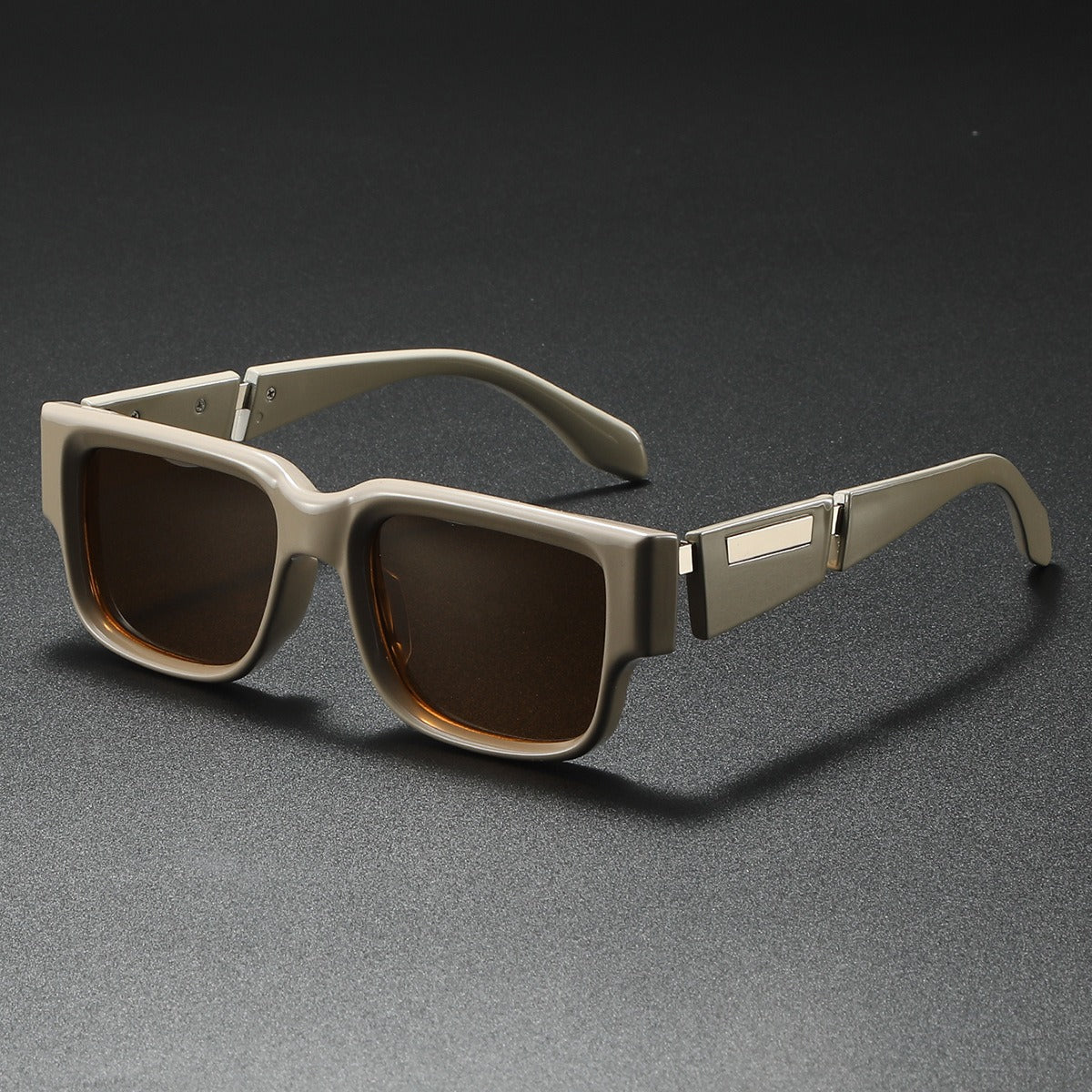 Fashionable unisex oversized square sunglasses, a bold accessory statement piece for modern eyewear & sun protection.