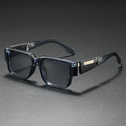 Sleek black unisex oversized square sunglasses, with UV400 lenses providing excellent eye protection, comfort, & style.