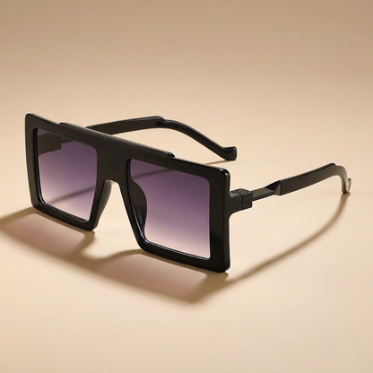 Unisex trendy oversized square sunglasses with UV400 lenses for comprehensive eye protection.