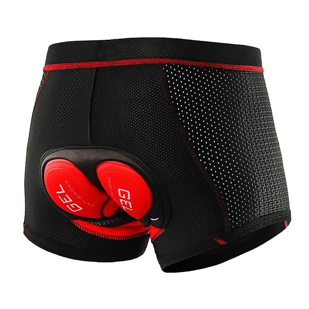 Unisex padded cycling shorts for comfortable long-distance rides, black, side view