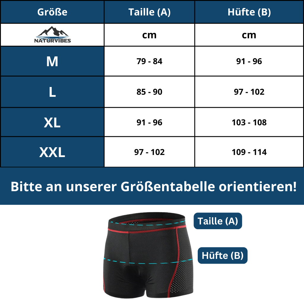 Comfortable unisex cycling shorts, perfect for road biking and extended wear, front view
