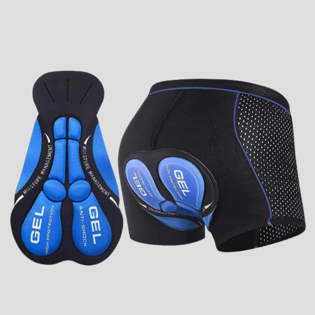 Unisex padded cycling shorts with gel cushion for ultimate comfort on long bike rides. Athletic undershorts.