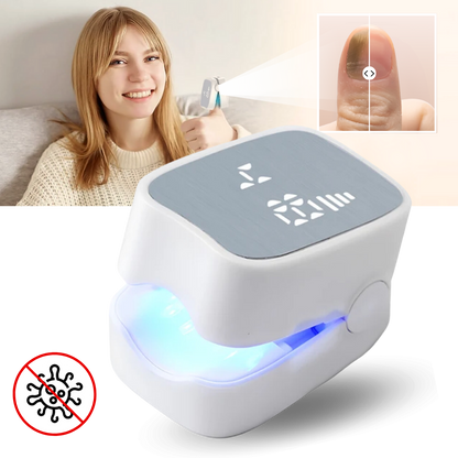 Painless laser treatment device for fungal nails, promoting healthy, clear nails. Ideal for home foot and hand care.