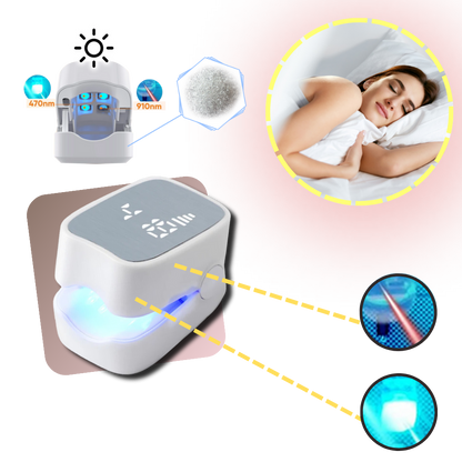 Compact laser device treating nail fungus painlessly. Enjoy healthy, clear nails with this easy-to-use home care solution.