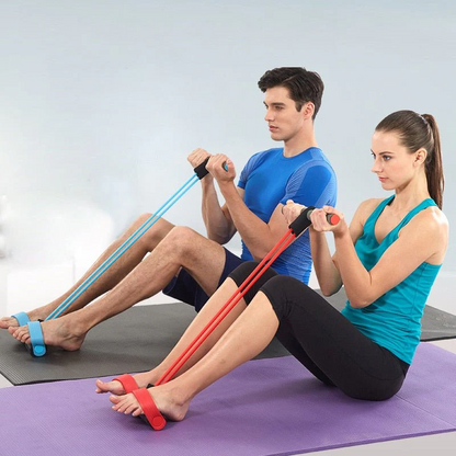 Strengthen your core with Unisex Pedal Resistance Exercise Bands for sit-ups and full-body workouts.